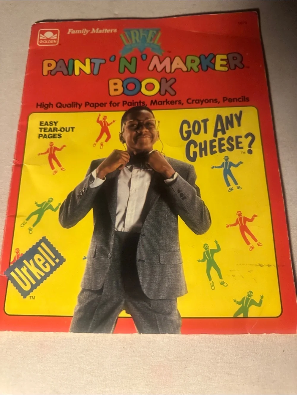 Vintage Collectible Paint 'N' Marker Book - Red & Yellow Cover